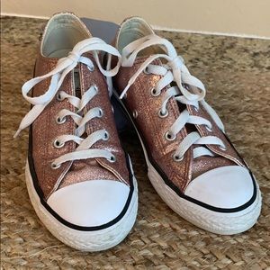 Pink glitter girls Converse